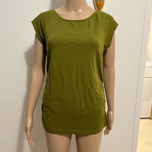 Sahalie green side ruched tee